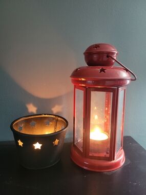 Vintage Star Cutout Metal Lanterns